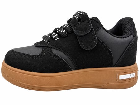ÇOCUK (26-35 NUMARA) BAĞCIKLI IŞIKLI KAHVERENGİ TABANLI ŞIK RAHAT SNEAKER