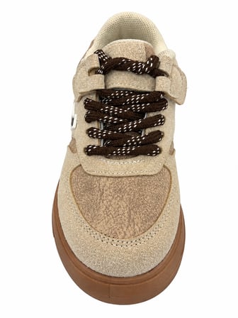 ÇOCUK (26-35 NUMARA) BAĞCIKLI IŞIKLI KAHVERENGİ TABANLI ŞIK RAHAT SNEAKER