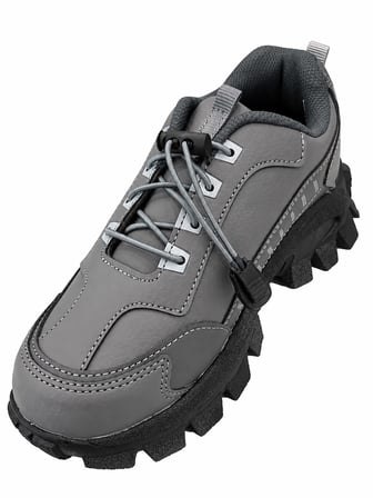 Çocuk Gri Outdoor Lastikli Pratik Bağcık Sistemli Kalın Tabanlı Bot