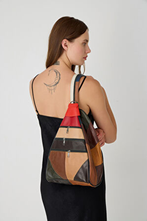 ÖZEL TASARIM HAKİKİ DERİ SIRT VE KOL ÇANTASI FONKSİYONEL ÇANTA