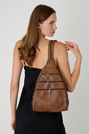 ÖZEL TASARIM HAKİKİ DERİ SIRT VE KOL ÇANTASI FONKSİYONEL ÇANTA