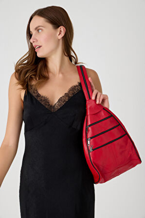 ÖZEL TASARIM HAKİKİ DERİ SIRT VE KOL ÇANTASI FONKSİYONEL ÇANTA