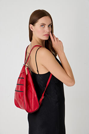 ÖZEL TASARIM HAKİKİ DERİ SIRT VE KOL ÇANTASI FONKSİYONEL ÇANTA