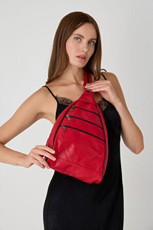 ÖZEL TASARIM HAKİKİ DERİ SIRT VE KOL ÇANTASI FONKSİYONEL ÇANTA