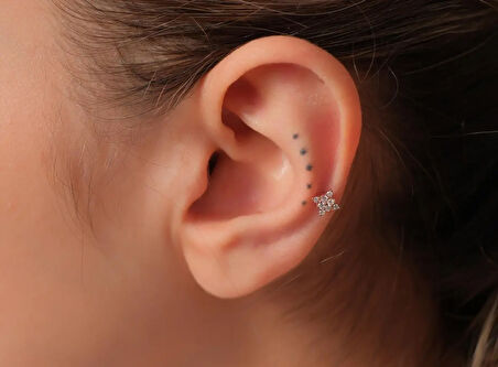 Mixtum 0,07ct Pırlanta Piercing-Tragus