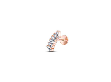 Baguette 0,24ct Baget Pırlanta Piercing-Tragus