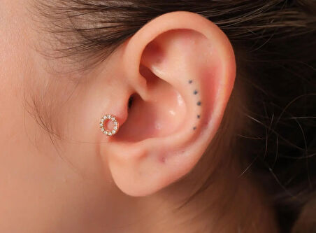 Empty 0,09ct Pırlanta Piercing-Tragus