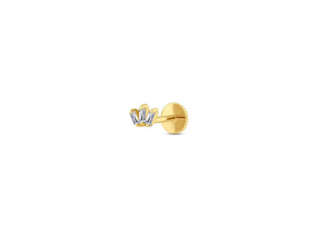 Baguette 0,06ct Baget Pırlanta Piercing-Tragus