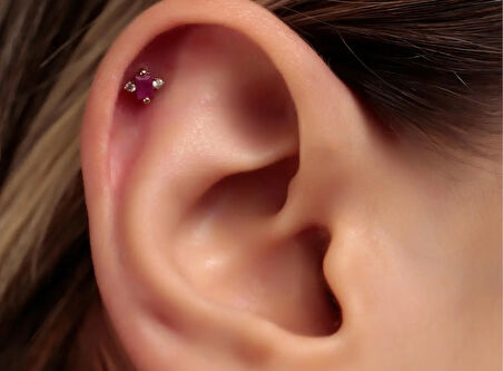 0.02ct Pırlantalı Radolite Piercing-Tragus