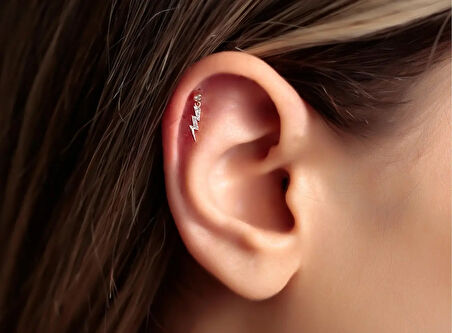 Fulc 0,03ct Pırlanta Piercing-Tragus