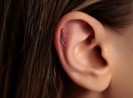 Fulc 0,03ct Pırlanta Piercing-Tragus
