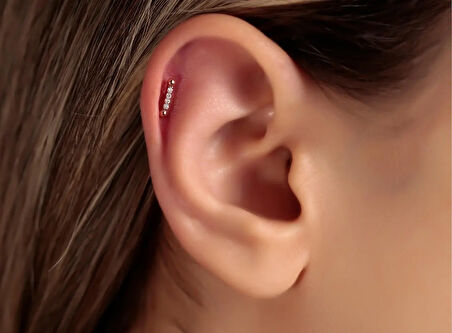 Recta 0,03ct Pırlanta Piercing-Tragus