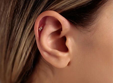 Fulc 0,06ct Pırlanta Piercing-Tragus