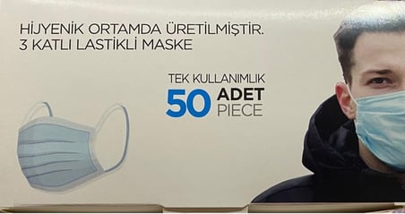 Maske Ultrasonik Burun Telli Paketi 50 Li 