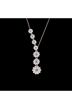 Modahilye 925 Ayar Gümüş Kayan Papatya Kolye