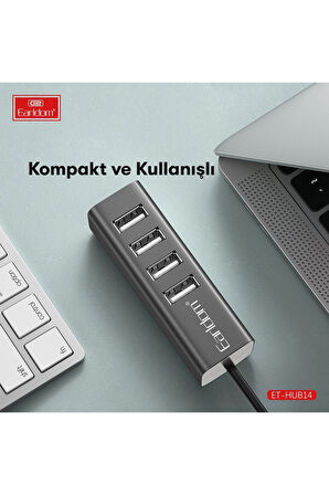 HUB14 Tak Çalıştır 4lü Usb Çoklayıcı - Siyah