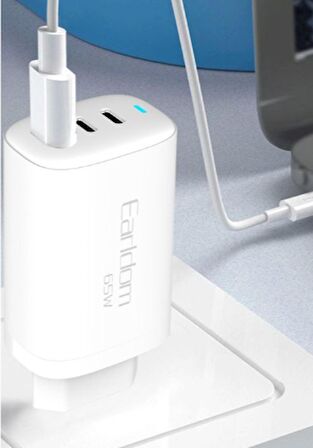 Peeq Earldom EU26C 2 Adet 65W Type-C Çıkışlı Hızlı Şarj Cihazı