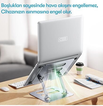 Peeq EH204 Ayarlanabilir Havalandırmalı Metal Laptop ve Tablet Standı