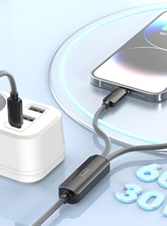 Peeq Earldom EC-IC01 1.2M Type-C ve Lightning 2in1 PD Hızlı Şarj Kablosu