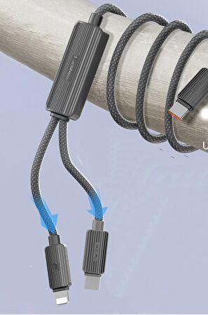 Peeq Earldom EC-IC01 1.2M Type-C ve Lightning 2in1 PD Hızlı Şarj Kablosu