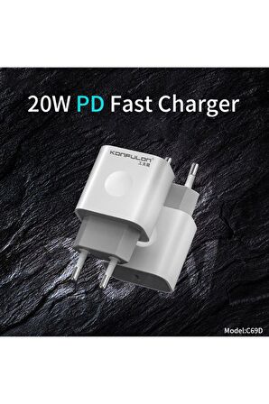 Peeq Konfulon C69-D 20 W Hızlı Şarj Başlığı-Adaptör