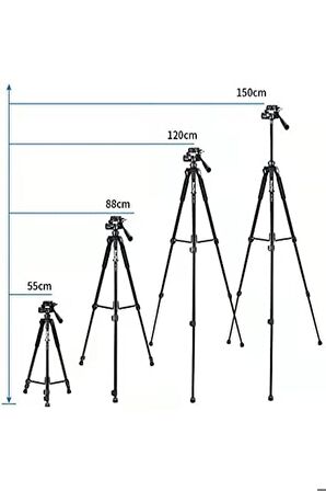 NeePho Profesyonel Ayarlanabilir 55cm 88cm 120cm 150cm Telefon Kamera Youtuber Tripodu NP8820