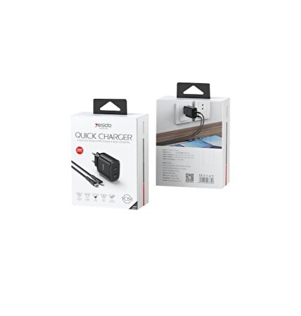 Peeq Konfulon C69D 20W + 1M 20W DC13 Type-C to Lightining PD Şarj Cihazı