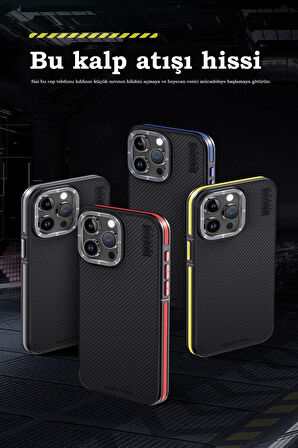 Iphone 15 Pro Kılıf Aramid 600d Kevlar Karbon Fiber Magsafe Kapak