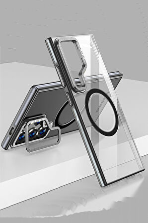 Samsung Galaxy S24 Ultra Kaliteli Standlı Magsafe  Kapak 