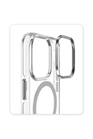 iPhone 16 Pro Kaliteli Magsafe Kapak - Şeffaf