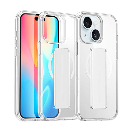 Peeq iPhone 15 Kılıf Vortex Magsafe Standlı Kapak