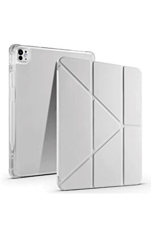 iPad Pro 13 2024 Kılıf Kalemlikli Standlı ve Katlanabilir Tablet Kılıfı 