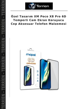 Özel Tasarım XM Poco X8 Pro 6D Temperli Cam Ekran Koruyucu Cep Aksesuar Telefon Malzemesi