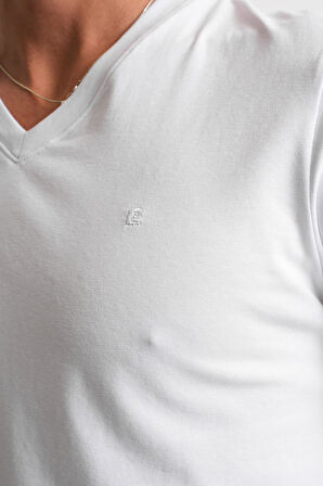 ALEXANDERGARDI V Yaka Basic T-shirt