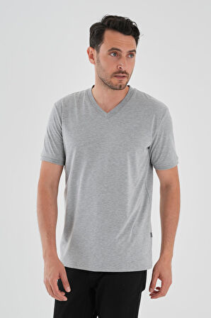 ALEXANDERGARDI V Yaka Basic T-shirt