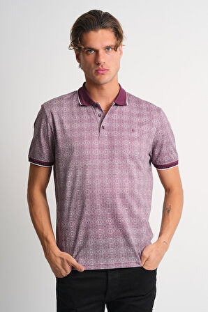 ALEXANDERGARDI Erkek Desenli Polo Yaka T-shirt