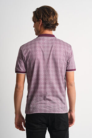 ALEXANDERGARDI Erkek Desenli Polo Yaka T-shirt