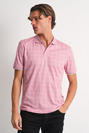 ALEXANDERGARDI Erkek Desenli Polo Yaka T-shirt
