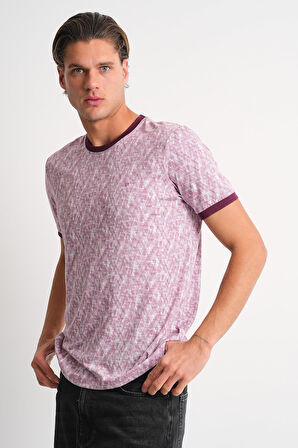 ALEXANDERGARDI Bisiklet Yaka Desenli T-shirt