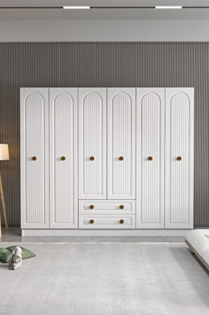 BOHEM 6 KAPAK 2 ÇEKMECELİ GARDIROP