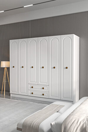 BOHEM 6 KAPAK 2 ÇEKMECELİ GARDIROP