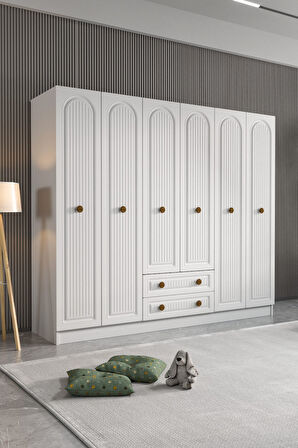 BOHEM 6 KAPAK 2 ÇEKMECELİ GARDIROP