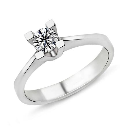 Harem Altın 0.35 Karat D Renk HRD Sertifikalı Pırlanta Tektaş Yüzük PR104