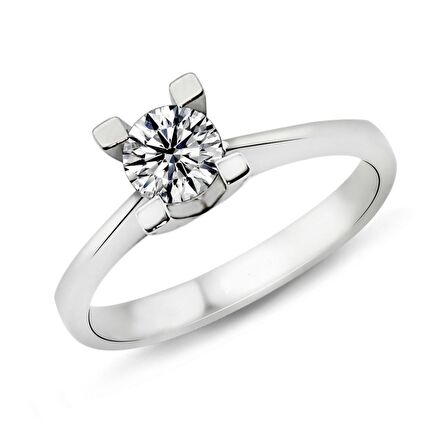 0.28 Karat D Renk Pırlanta Tektaş Yüzük PR108