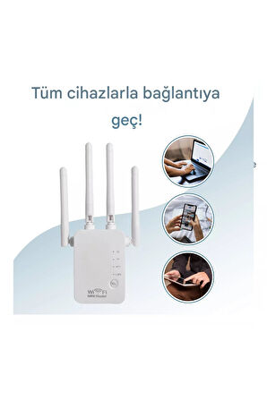 1200 Mbps IPv6 Kablosuz Dual Band Access Point Mini Router 300+867