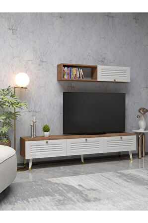 BOHEM 180 CM TV ÜNİTESİ MDF KAPAK RAFLI MODEL