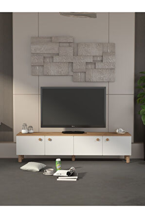 BOHEM 180 CM BEYAZ TV ÜNİTESİ