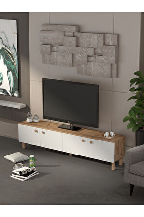 BOHEM 180 CM BEYAZ TV ÜNİTESİ