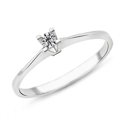 0.17 Karat D Renk Pırlanta Tektaş Yüzük PR160