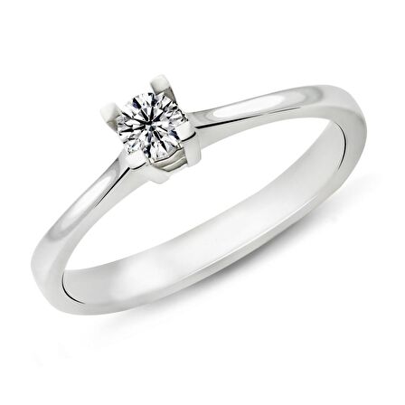 0.28 Karat F Renk Pırlanta Tektaş Yüzük PR162